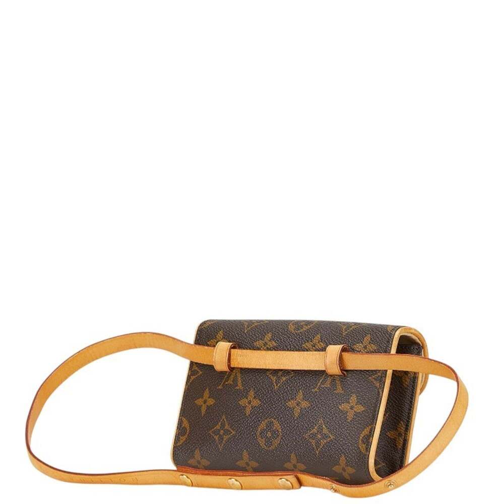 LOUIS VUITTON Authentic Brown Monogram Leather Pochette Hobo Bag - Picture 2 of 13